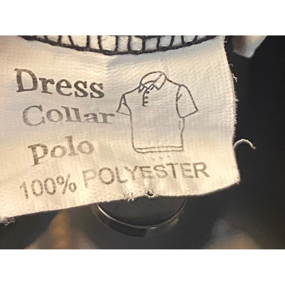 Collars & Co. Dress Collar Polo Black Long Sleeve Performance Mens Shirt XL - Picture 6 of 8